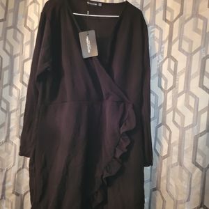 Women's black mid length dress